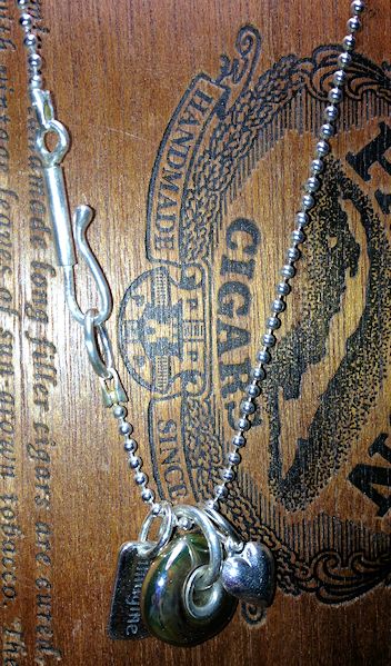 BallChainCharmNecklaceCoredBead