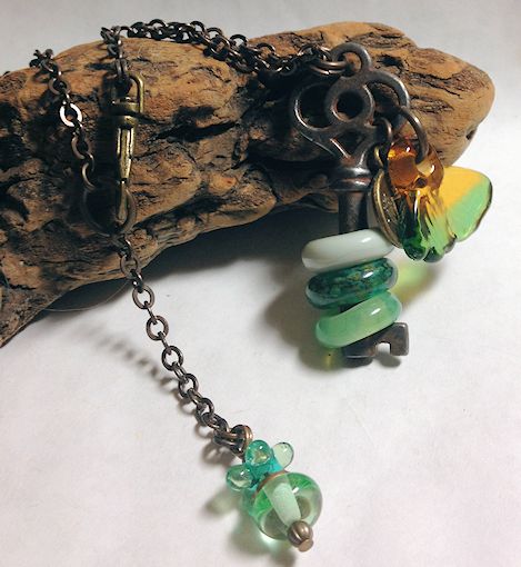 SkeletonKeyNecklace-Green