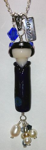 KokeshiDollBeadBlue3Silver