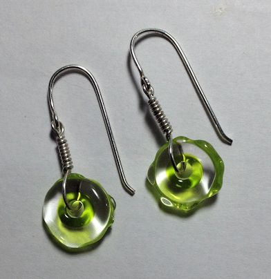 GreenIceChipEarrings