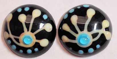 Black-OY-TurquoiseCabs-Cufflinks